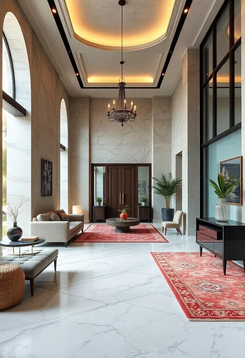 Statement Pieces: Selecting‍ Eye-Catching Rugs to Complement Marble