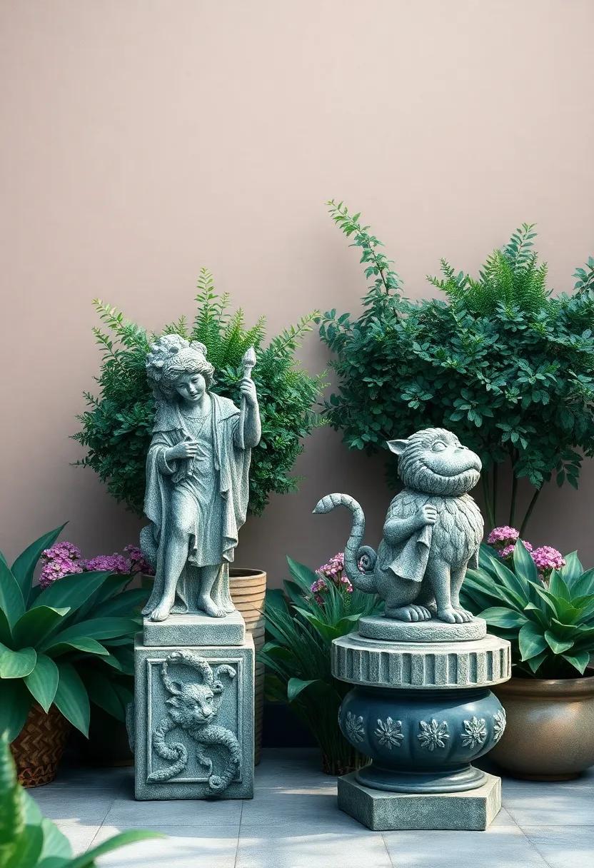 Vintage​ garden Sculptures: Add character with beautifully crafted⁢ sculptures, whether it’s classical figures or whimsical creatures, that serve​ as focal ⁢points in ‌your landscape
