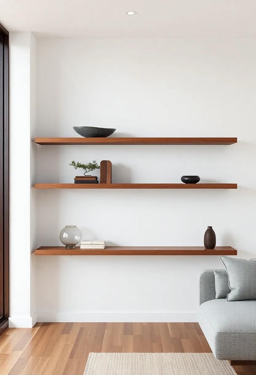 Floating Shelves:‍ These provide storage and display space without‍ heavy⁣ visual clutter, maintaining⁤ a light feel