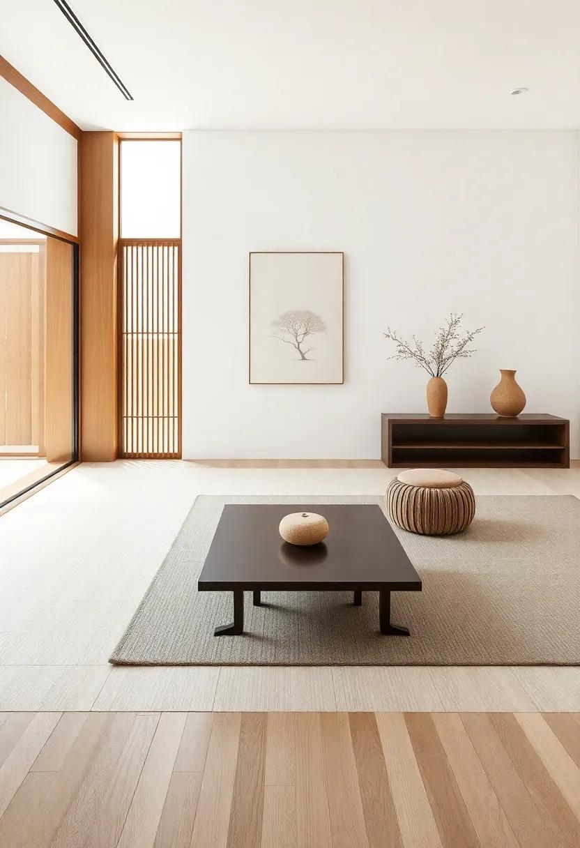 Low-Level‍ Furniture: ‍By choosing low tables and floor seating, the space feels more open and inviting, promoting a ⁢sense of harmony