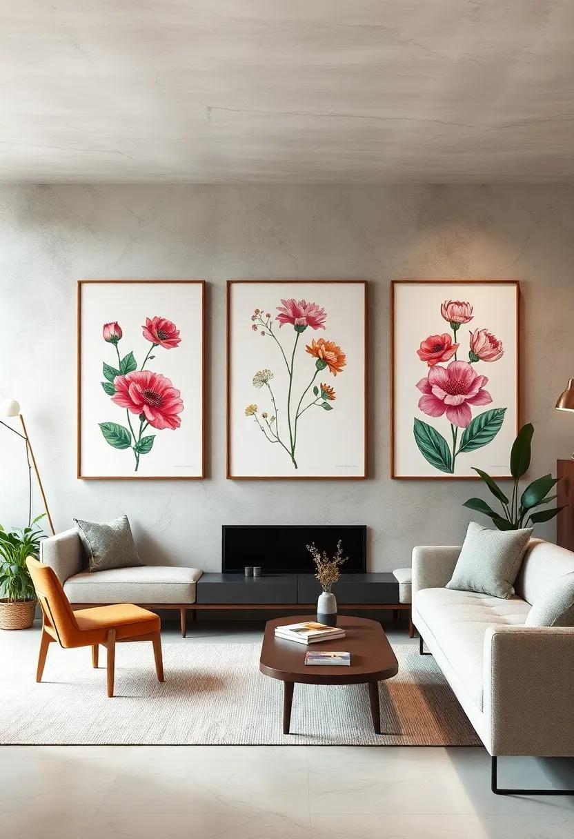 Botanical Prints: Bring the​ outdoors in with beautifully​ illustrated botanical prints that add a fresh, ⁢organic⁣ feel‍ to your decor