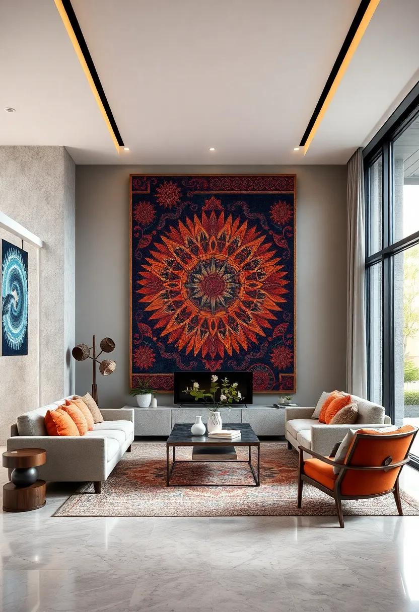 Ethnic Textile⁤ Art: Celebrate diversity with ethnic‌ textile art,​ incorporating rich patterns and⁢ colors from⁣ around the world into your home decor