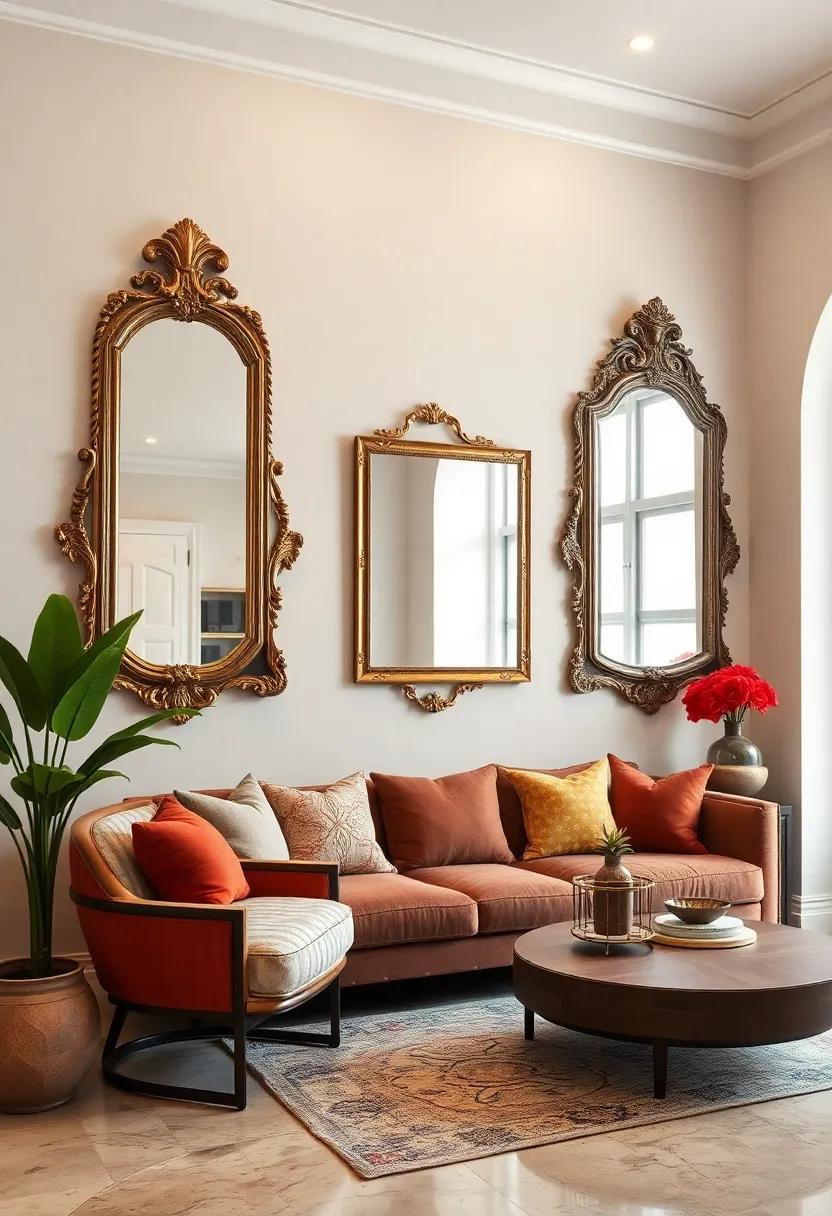 Vintage-Inspired ‌Mirrors:‌ Use ornate vintage mirrors⁤ as wall art to enhance‍ light⁤ and space, creating an illusion⁤ of grandeur⁣ in smaller rooms