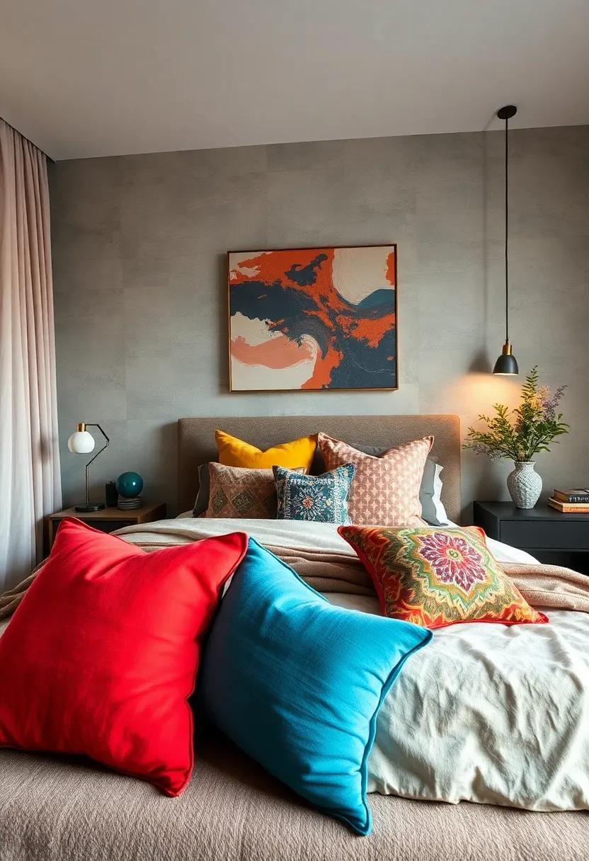 Vibrant​ Throw Pillows: Layer various⁣ textures and patterns ⁢for maximum⁢ comfort and visual intrigue