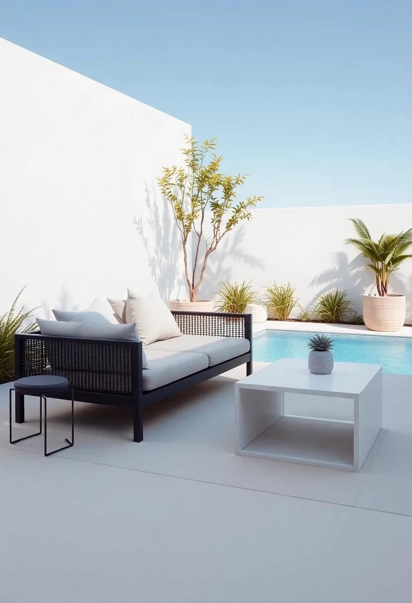An urban rooftop garden features a compact dining set crafted from recycled materials, perfect for‍ enjoying meals against a backdrop of the city‌ skyline
