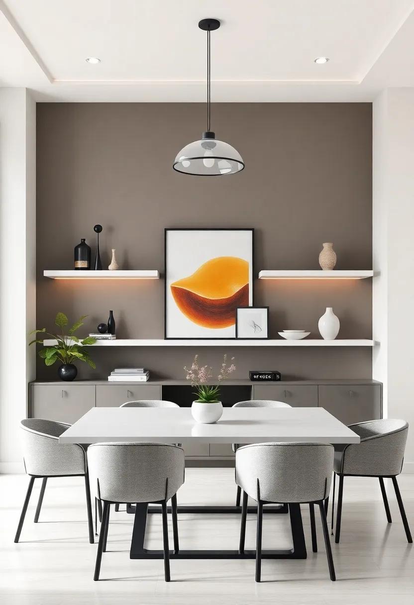Play with Texture: Combine⁣ wooden floating shelves with⁣ a glass dining table to introduce⁤ warmth and sophistication to⁣ your dining space