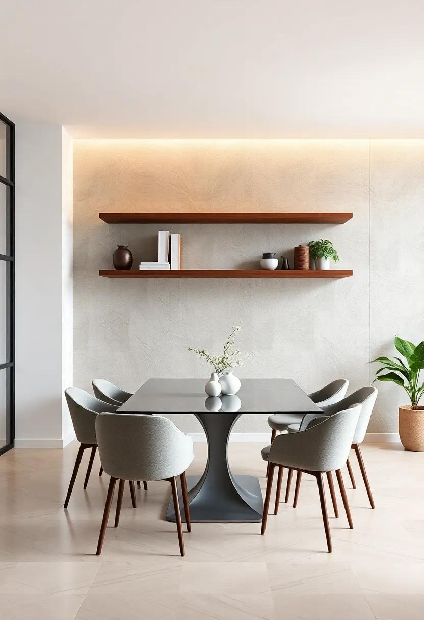 textured Wall‌ Panels: Pair your floating shelves⁢ with textured wall panels that ‍add depth and intrigue to your luxury dining environment