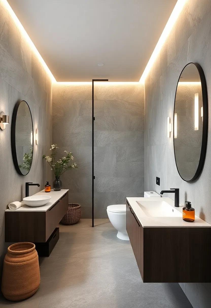 Blending Functionality and aesthetics in‌ Monochrome Vanity Installations