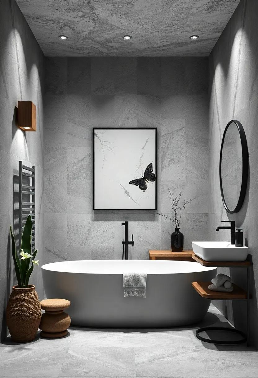 Creating Calm ‌through ‍Monochrome Artwork: Enhancing Your Bathroom's Essence