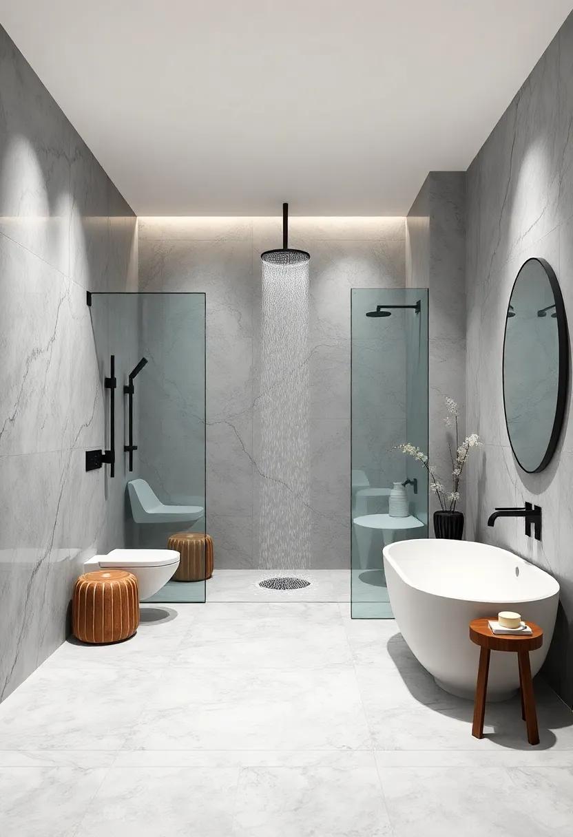 Zen Shower Experiences: Designing an⁢ Invigorating Monochrome Rainfall​ Oasis