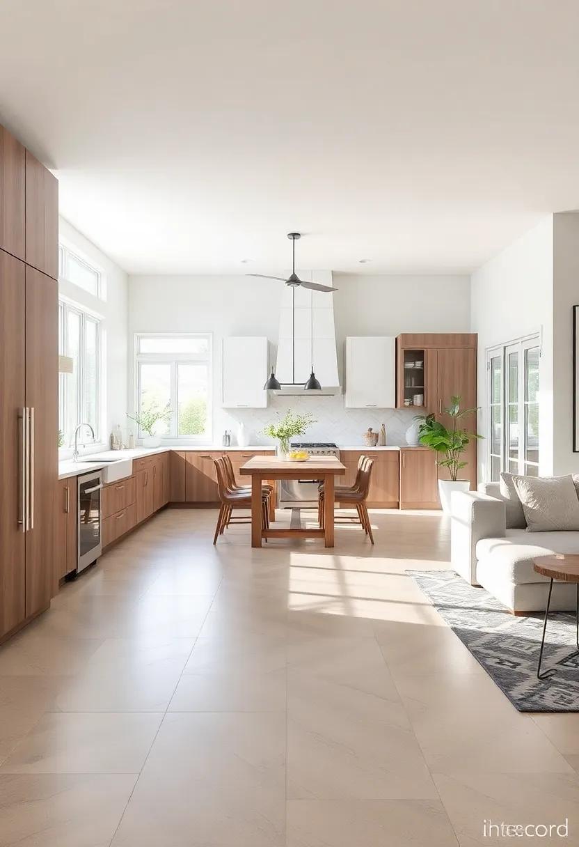 Seamless Flooring: Continuity ‍in ‍flooring materials between the⁣ kitchen and ⁢living room helps visually ⁢expand‍ the space and enhance the open concept