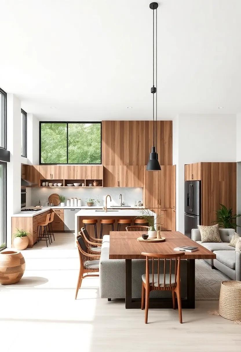 Integrate Natural Elements: Incorporate wood, stone, ‍and greenery for a⁣ fresh and grounded ​feel that adds‍ warmth to your open space