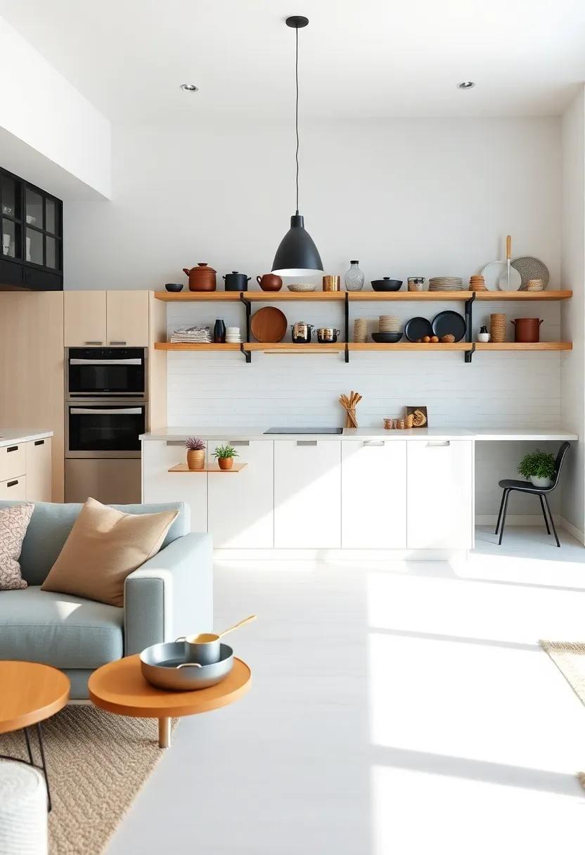 Showcase Your⁢ Cookware: Use stylish displays or organized ‍settings for cookware to add‍ creative flair‍ while keeping ⁣essentials ⁢close ‌at⁣ hand