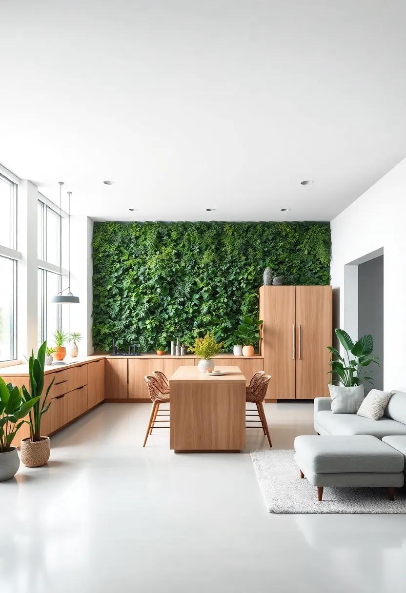 Feature a ‌green wall: A vertical garden ‌or a ‍selection of potted plants can enliven your space and contribute⁤ to air quality in ‍an aesthetically⁣ pleasing way
