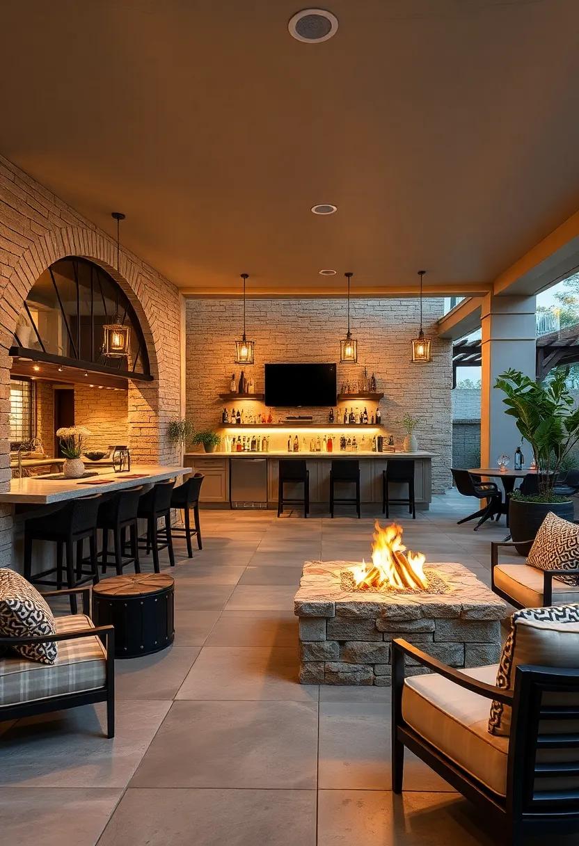 Fire⁤ Pit Lounge: ⁢Combining ⁣warmth and style, this bar areas incorporate a fire pit, making it a cozy ⁢gathering ⁤place for ‌late-night ​conversations and s’mores