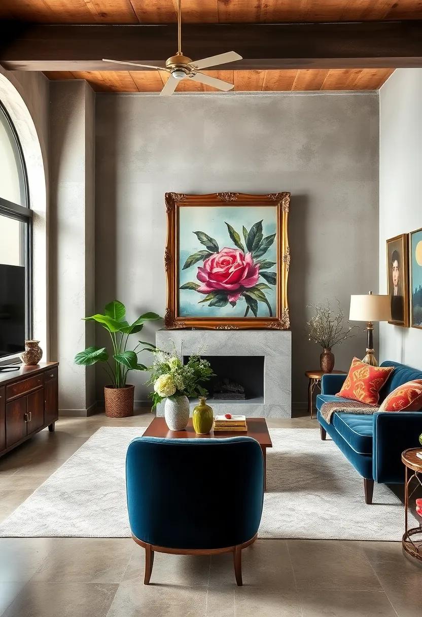 Use Bold Frames: ‍Frame contemporary artwork with ornate vintage frames to create a striking visual‌ impact