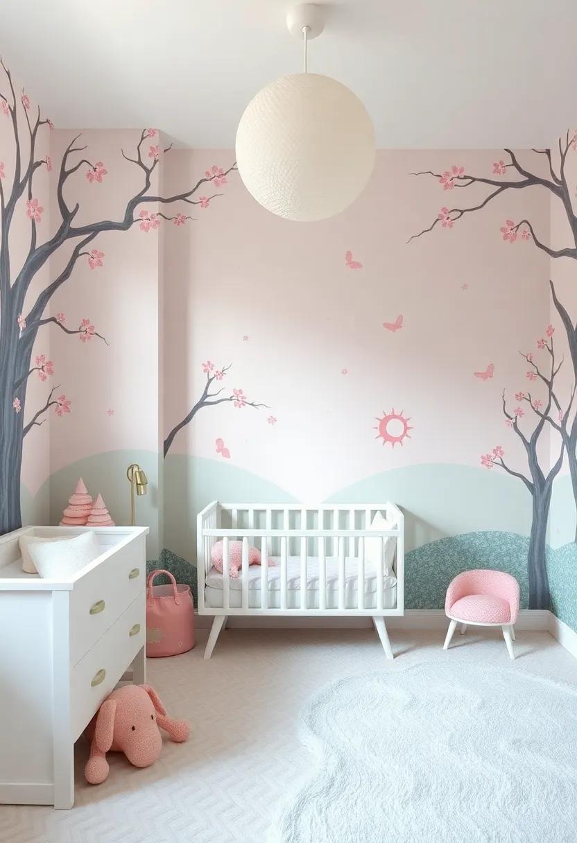 Whimsical Wall Murals ​that ‌Bring Imagination to Life in Pastel ‌Nurseries