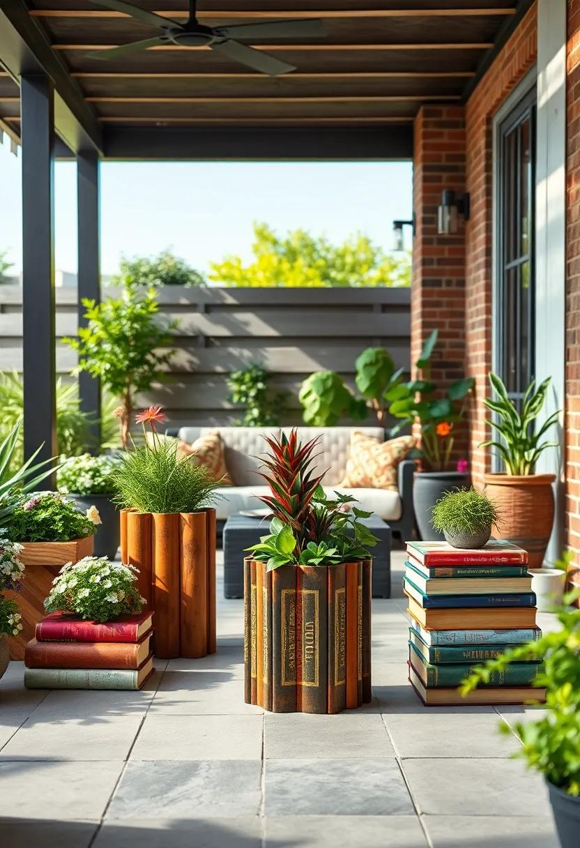 Bookish‍ Planters: Repurpose old books as unique planters, adding a literary twist ⁤to your greenery and showcasing your love for reading