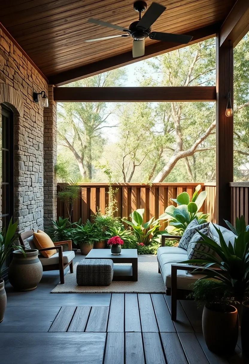 Embrace Nature: Create a cozy wooden deck surrounded by ​lush greenery where the sounds of nature accompany your reading ​sessions