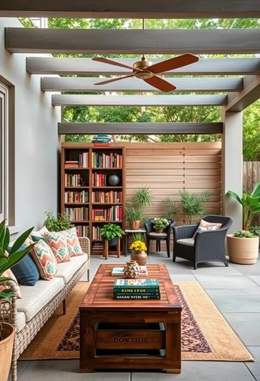 Outdoor ⁣Library: Use decorative bookshelves or crates to display ‍your favorite reads, blending functionality with whimsy in your outdoor‌ space