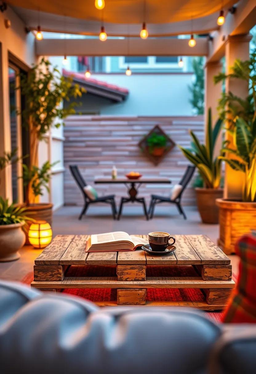 Rustic Pallet Tables: Use⁣ reclaimed wooden pallets to create a rustic ​coffee table perfect for holding your favorite book and a‌ cup‌ of coffee