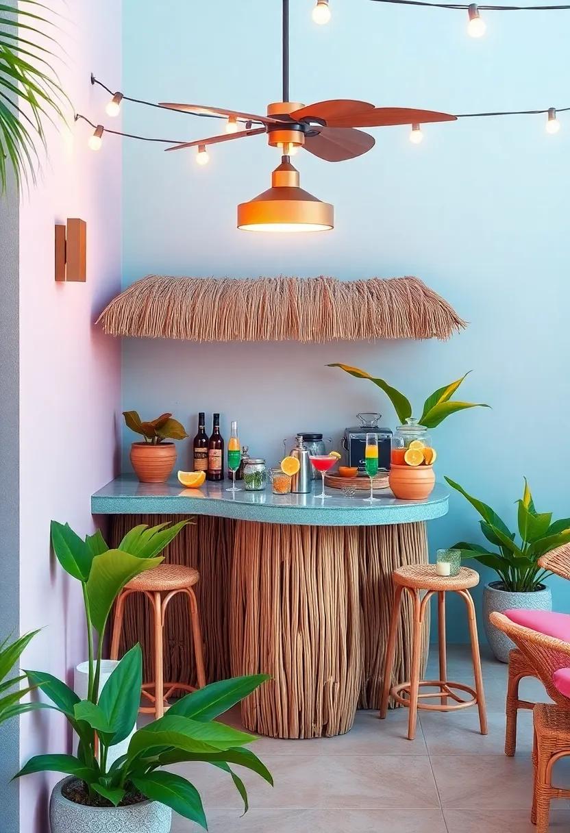 Beachy Bar Vibes: Designate a ​corner for a ​tiki bar complete with‌ colorful cocktails non-stop,⁢ transforming⁢ your patio into a cheerful social ⁣hub