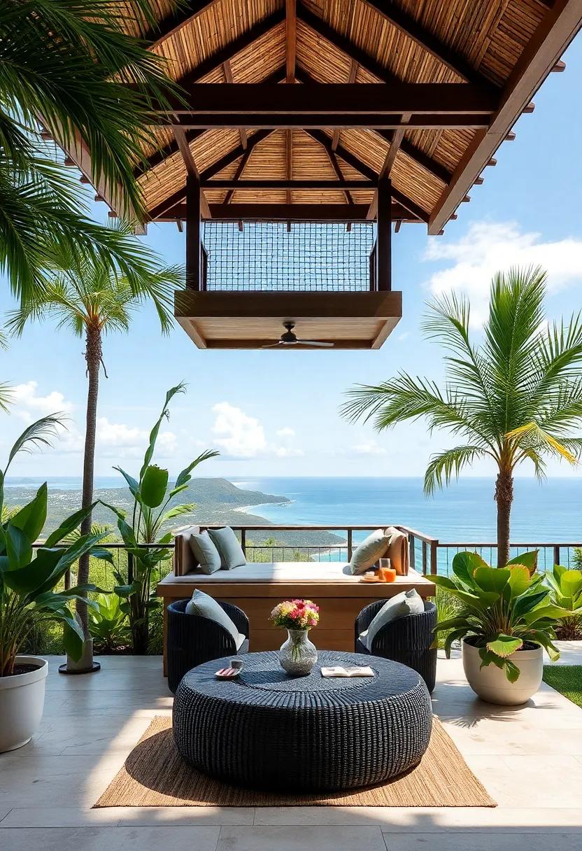 Elevated Viewpoints: add a stylish ⁤lookout tower ‌or‌ a raised⁣ platform with seating‌ for a panoramic view of​ your ​surroundings, enhancing the tropical ‍experience
