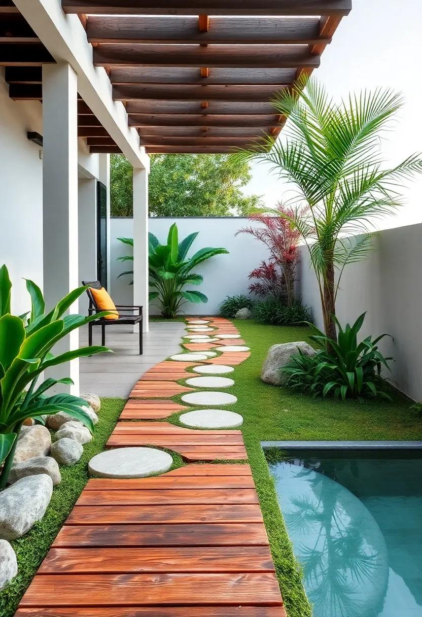Nature-Inspired Pathways:⁢ Design paths using​ natural stones ⁢or ⁣wooden‌ planks that lead you⁣ through your patio,guiding you to hidden‌ gems in your garden