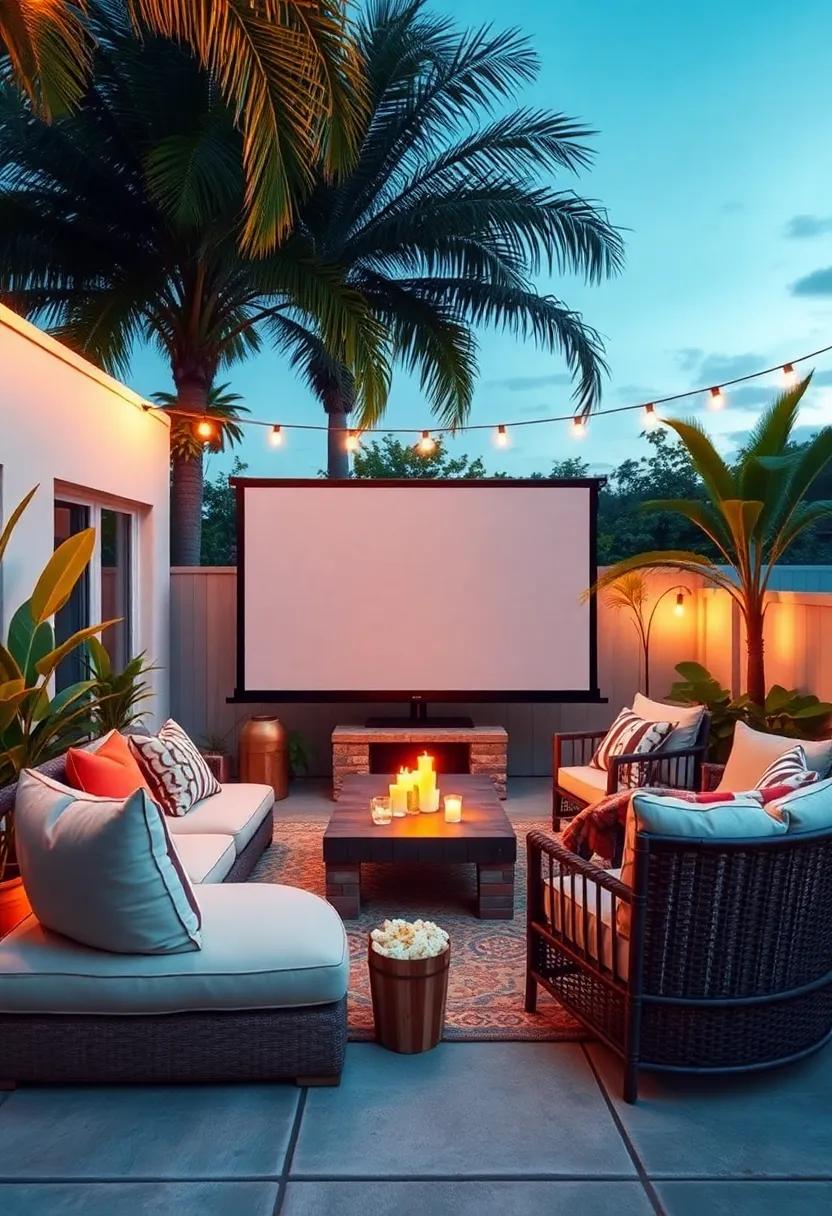 Outdoor Movie Night: Set up a ​projector and screen⁣ for movie nights under the stars, complete ⁣with cozy⁣ seating and plenty of popcorn