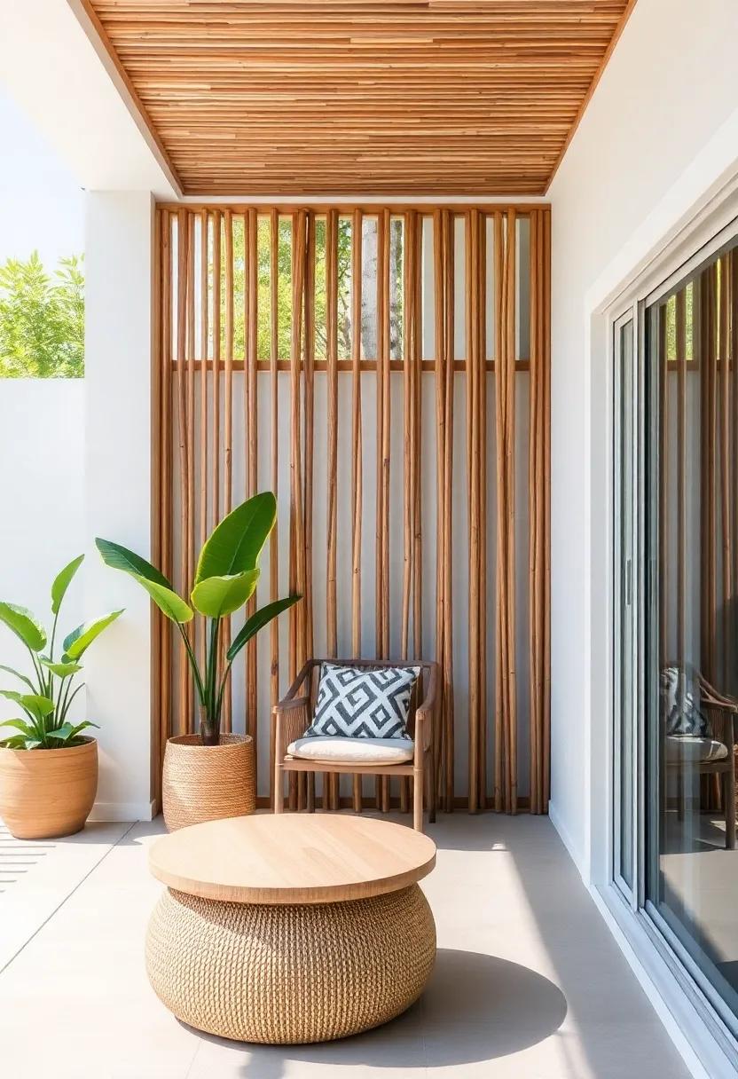 Privacy Screens: Use bamboo or wooden slats as privacy dividers,​ creating secluded spots for ⁤relaxation away from the hustle and ‍bustle