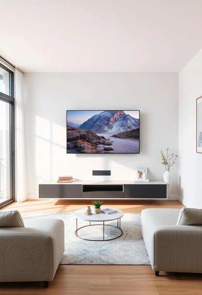 Floating Media Walls: A modern Approach to Entertainment‍ and Decor Integration