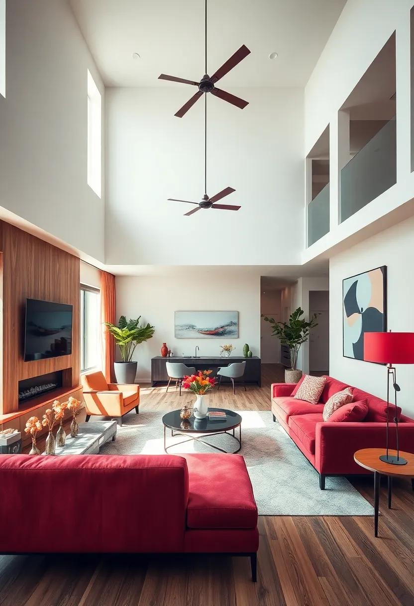 Strategic Color⁣ Accents That Draw the‌ Eye upward and Around
