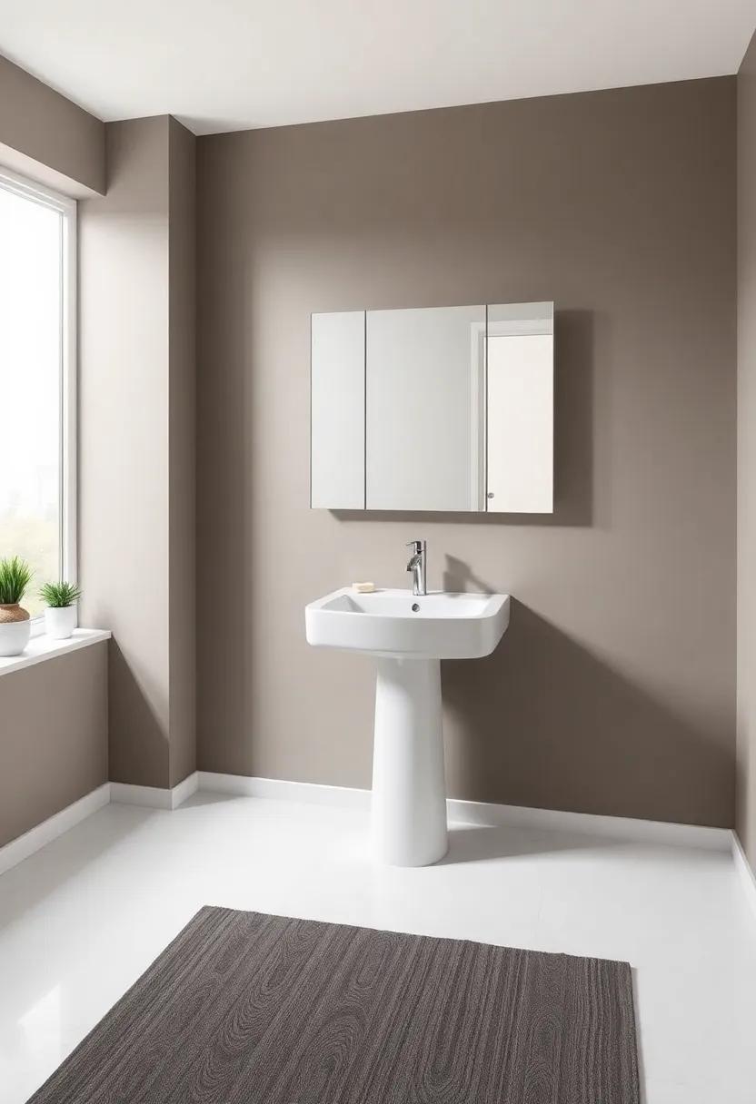 Compact⁢ Vanity: Select a compact vanity ⁣or pedestal sink to save ‍floor space ​while still providing ⁣essential storage and functionality