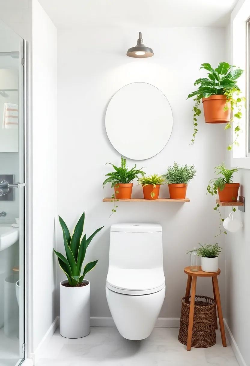 Wall-Mounted Planters: Install wall-mounted planters for a clever ‍way to incorporate greenery while saving valuable floor space‌ in your⁢ small bathroom