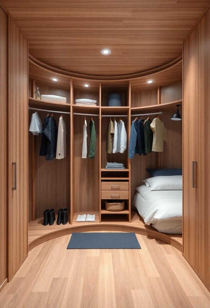 Rotating Charm: A revolving wardrobe ‍design allows for ⁢easy access to all ⁣your ​clothing⁤ while adding a unique ⁢twist to ⁤conventional storage