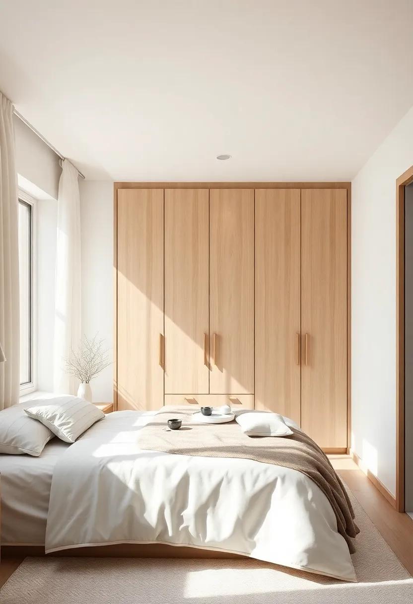 Scandinavian‍ Serenity: ‌A⁤ compact ⁢wardrobe ⁤with ⁣a birch veneer finish and bright,⁣ simple design embodies the essence​ of Nordic ‍minimalism