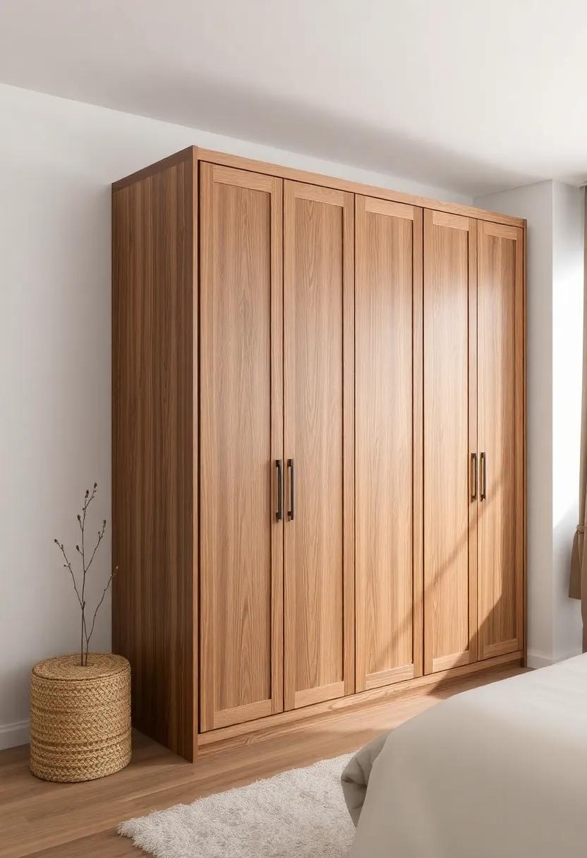 Textured Trends: A wardrobe ‌with a combination of smooth panels⁢ and textured elements‌ like⁣ rattan⁣ or‌ cane‌ for a tactile,‌ layered ​look