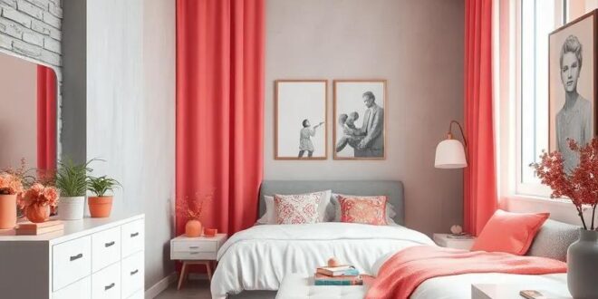 Transforming Spaces: A Coral and Grey Teen Room Makeover