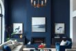 Transform Your Living Space: The Timeless Elegance of Navy Blue and White Walls