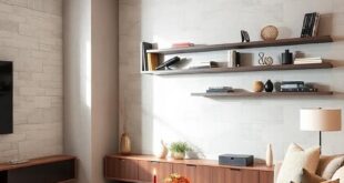 Seamlessly Stylish: Transform Your Living Room with Built-In Media Storage Shelves