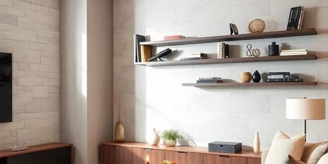 Seamlessly Stylish: Transform Your Living Room with Built-In Media Storage Shelves