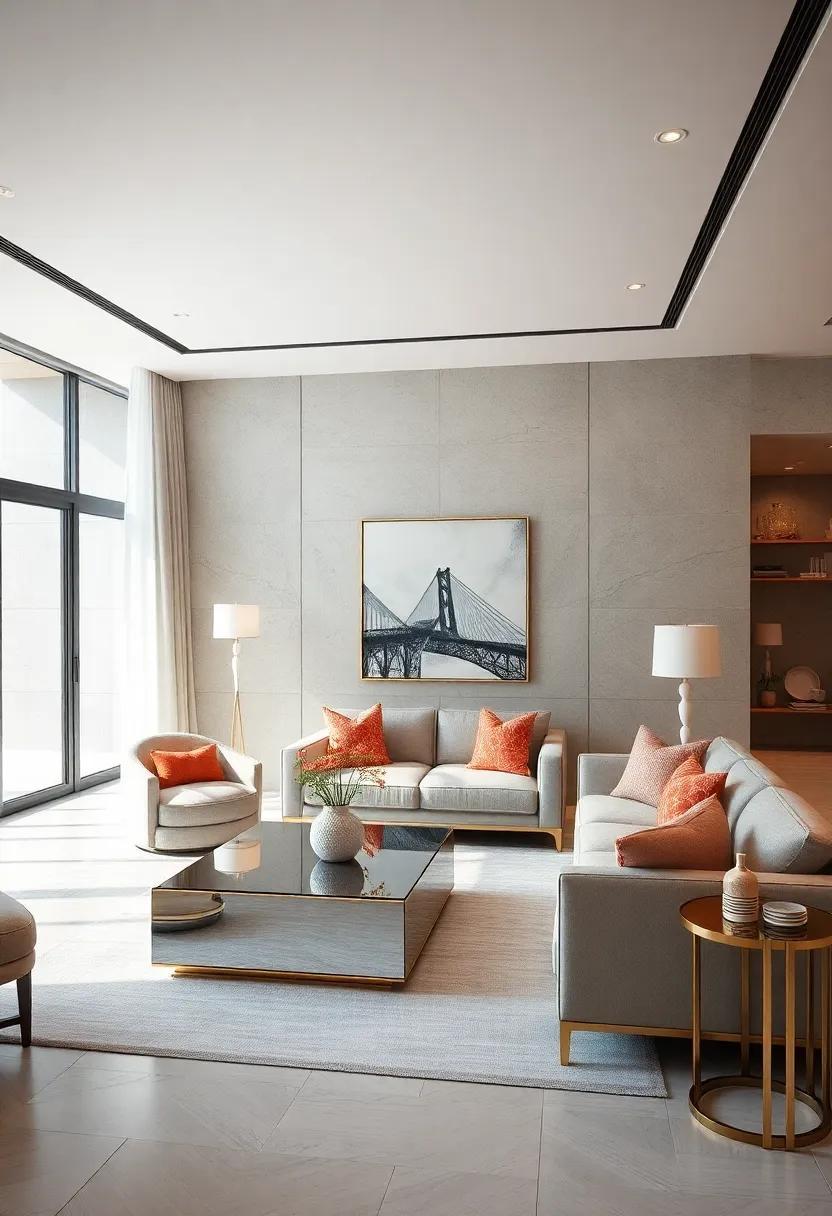 25 Stunning Ideas for an Elegant Luxury Living Room with Mirrored Furniture