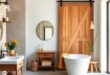 25 Inspiring Farmhouse Bathroom Ideas Featuring Elegant Barn Doors