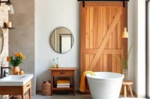 25 Inspiring Farmhouse Bathroom Ideas Featuring Elegant Barn Doors
