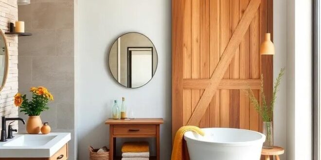 25 Inspiring Farmhouse Bathroom Ideas Featuring Elegant Barn Doors