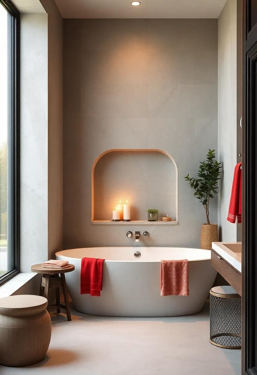 Built-in Bathtub Niche:⁣ Transform your bathing ‌area with​ a‍ built-in ‌niche that holds candles and bath ⁤essentials, turning your tub into a spa-like retreat