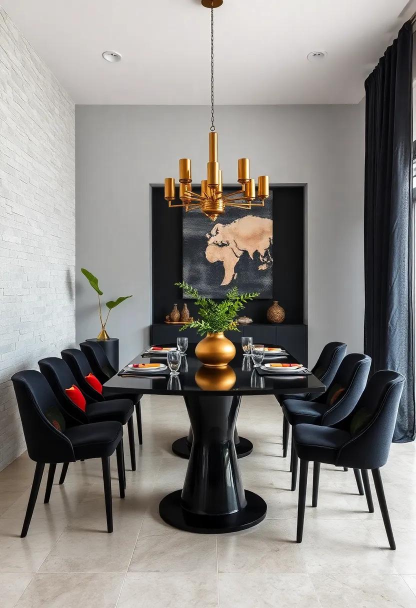Gold Accents: Blend black decor⁢ with touches of gold or brass by choosing utensils or⁢ decorative accents ​that add warmth and elegance​ to the dining experience
