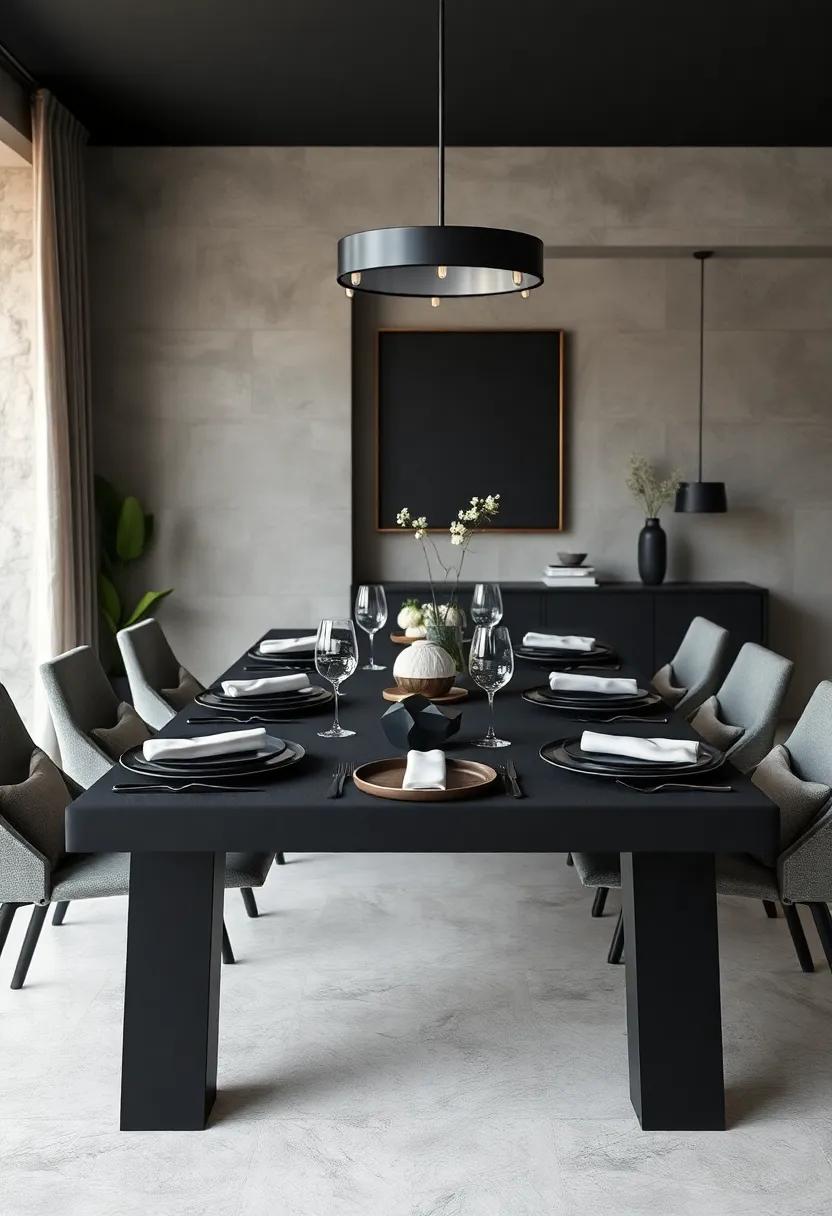 Minimalist​ Place Settings: Keep it chic and simple with​ black dinner⁤ plates, white napkins, and understated cutlery to create an‍ effortlessly elegant table
