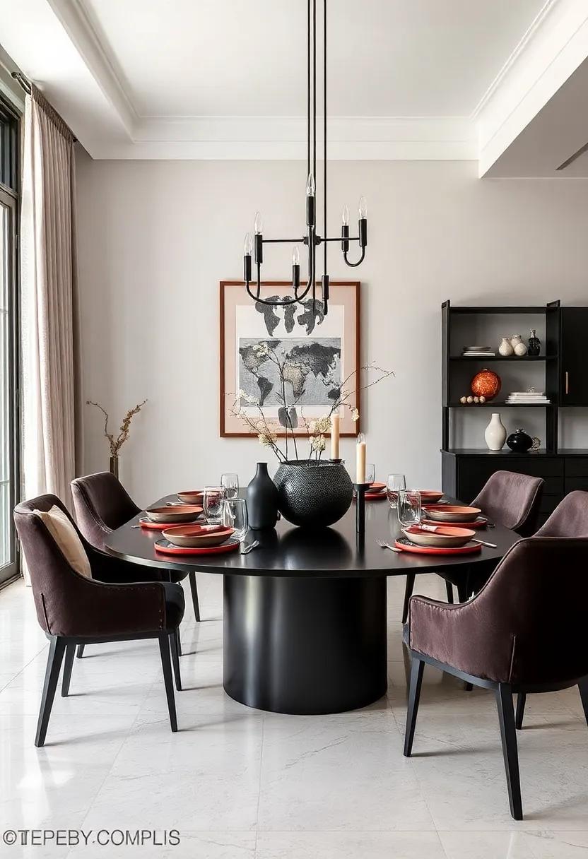 Bold Centerpieces: Embrace modern artistry with⁤ a sculptural ‌centerpiece made‌ from‍ black ceramic or ‌metal that acts as a conversation starter at any gathering