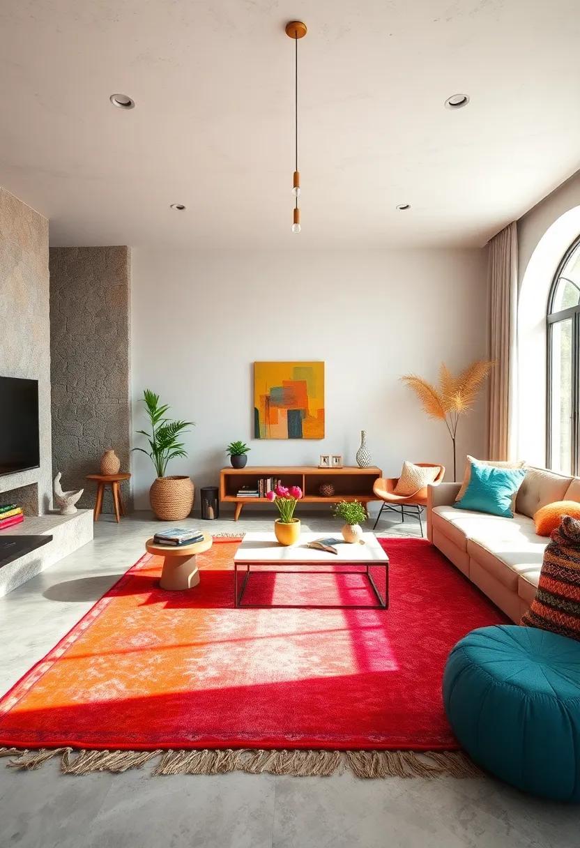 Bright Area Rugs: Opt for‍ brightly colored area‌ rugs​ that ​can add playful‍ energy to your living space without overwhelming it